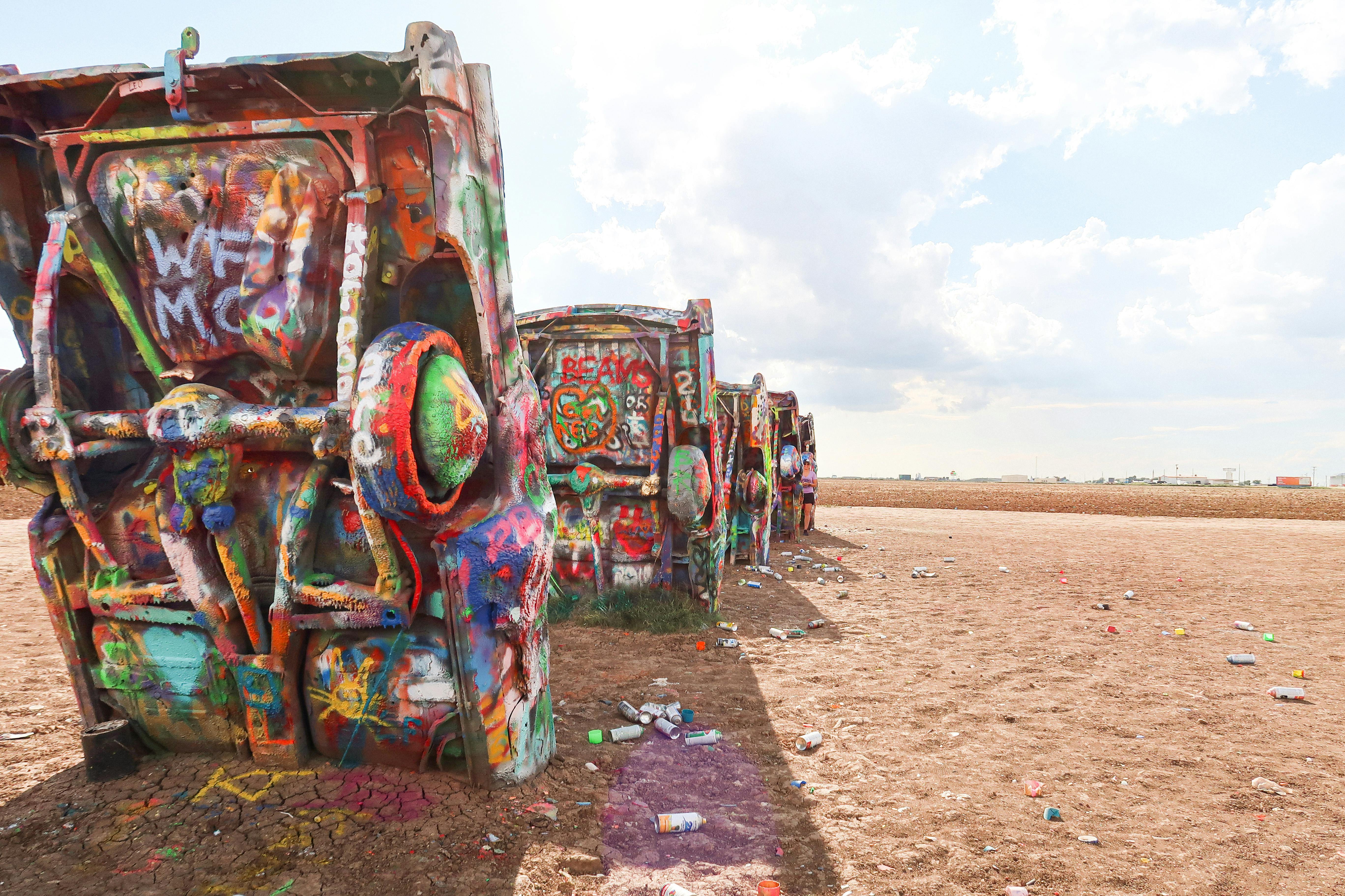Cadillac Ranch - A popular stop on any Motorhome trip to the US